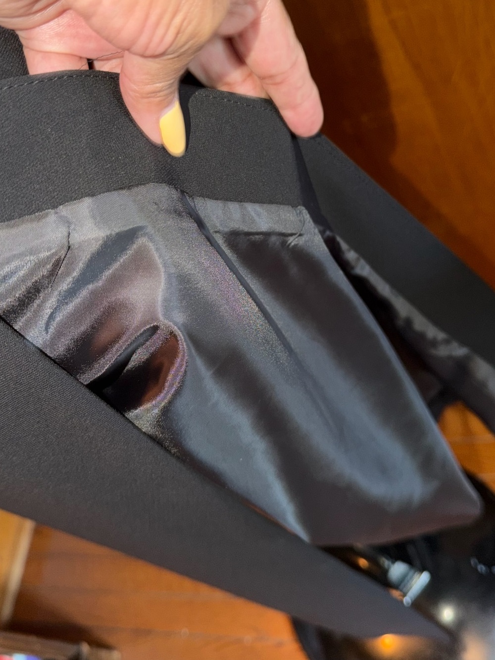 VTG Sport Collection Black midi wrap Pencil Skirt with Side Tie Detail - Picture 4 of 9